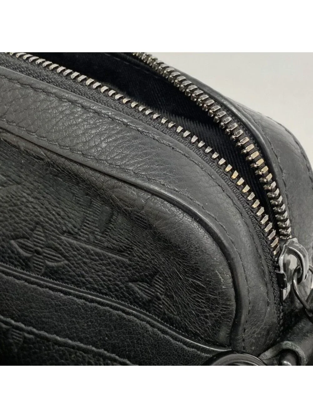 Louis Vuitton Shoulder Bag Monogram Shadow Trio Messenger Black